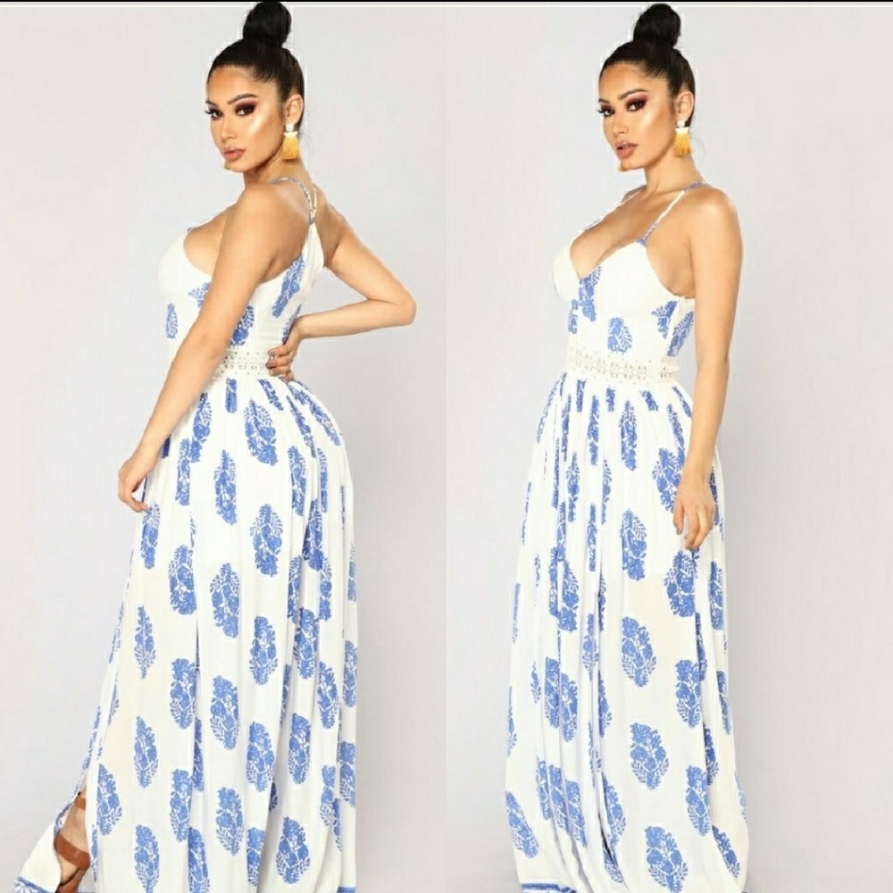 NWOT Fashion Nova Holy Slit Maxi Dress